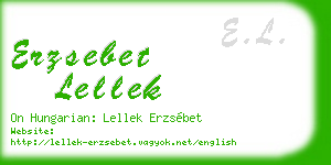 erzsebet lellek business card